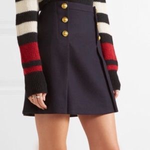 Wool J Crew Navy Skirt